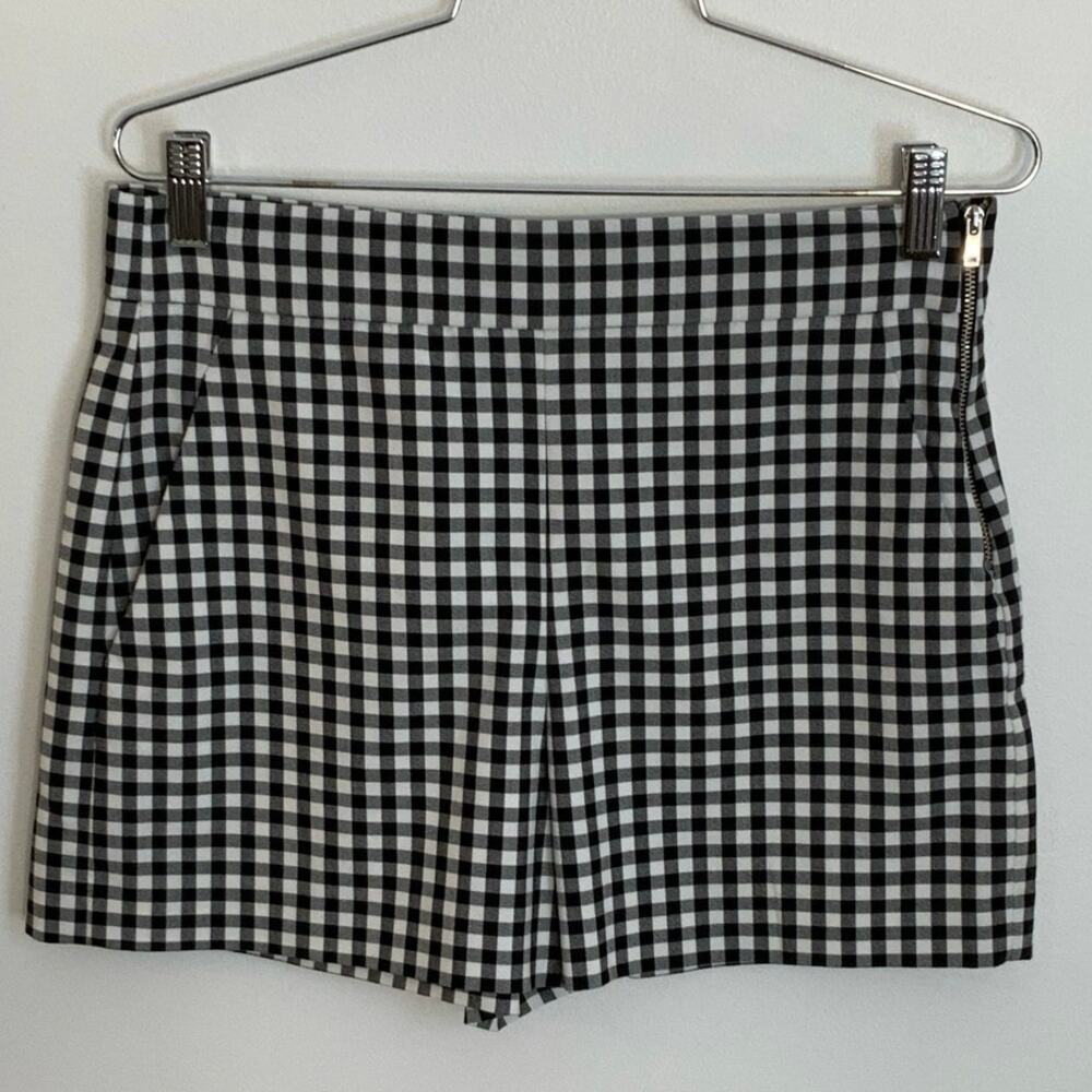 Zara High Waisted Gingham Shorts
